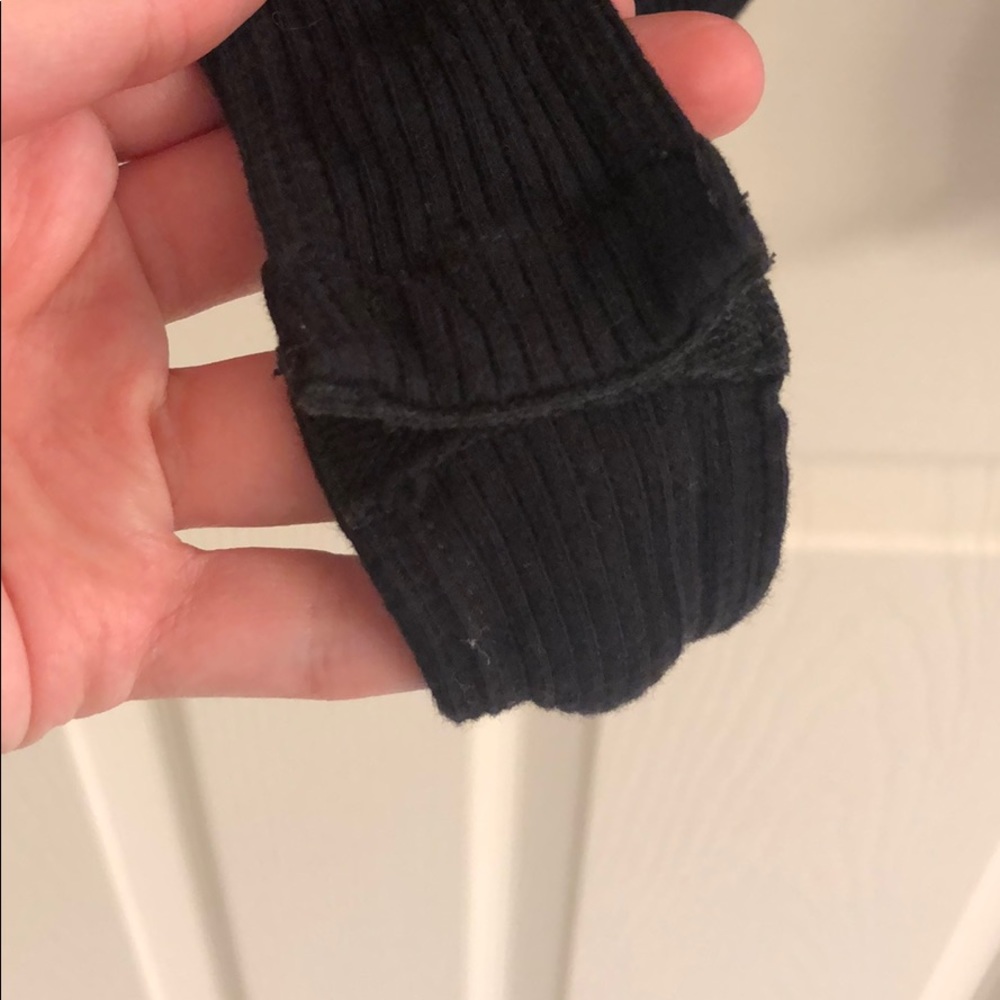 Lulus Black Ribbed Off The Shoulder Bodysuit - Picture 5 of 6